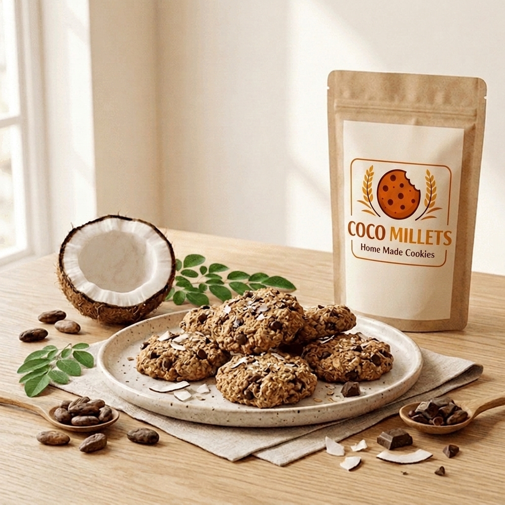 Delicious CoCoMillets cookie plate arrangement